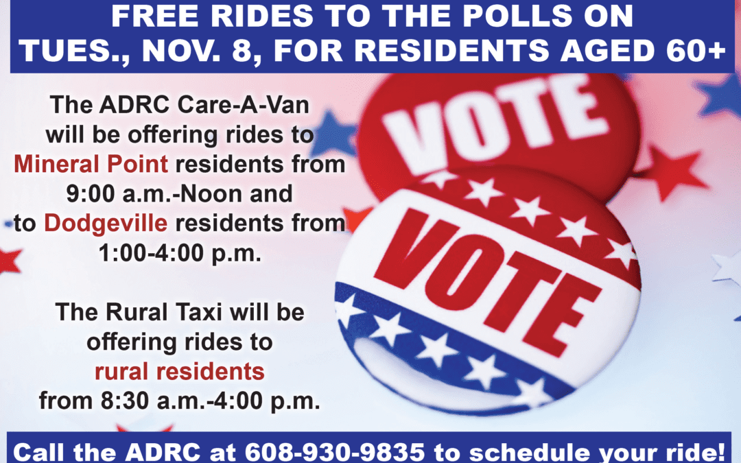Free Rides to the Polls in Iowa County for 60+