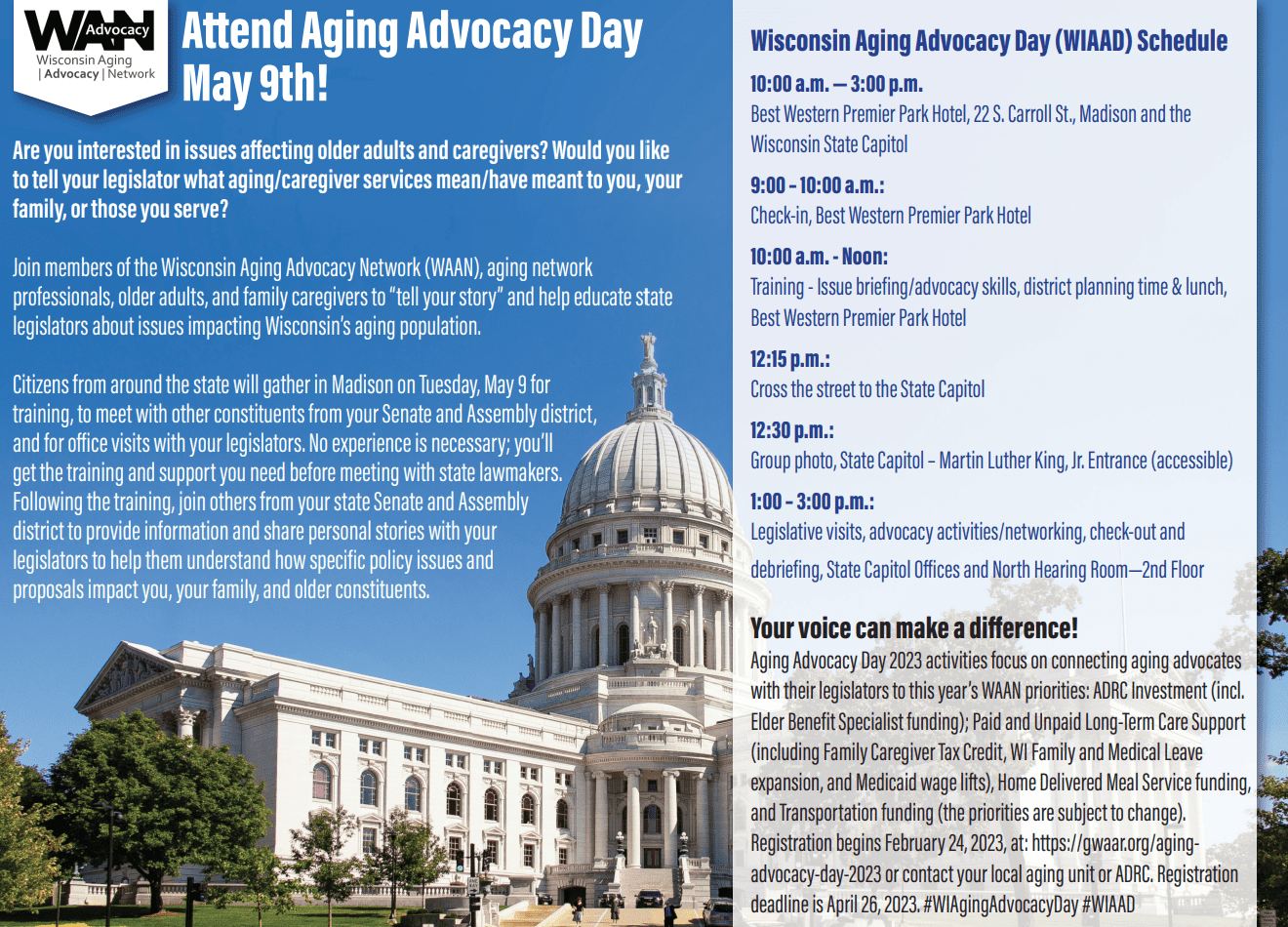 Aging Advocacy Day May 9th Aging and Disability Resource Center of