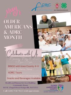 Iowa County - Older Americans & ADRC Month Celebration @ Health and Human Services Building Community Room