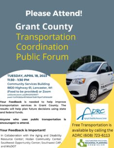 Transportation Coordination Public Forum @ Grant County Community Services Building