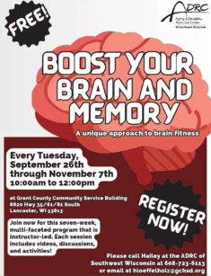 Boost Your Brain and Memory @ Grant County Community Services Building