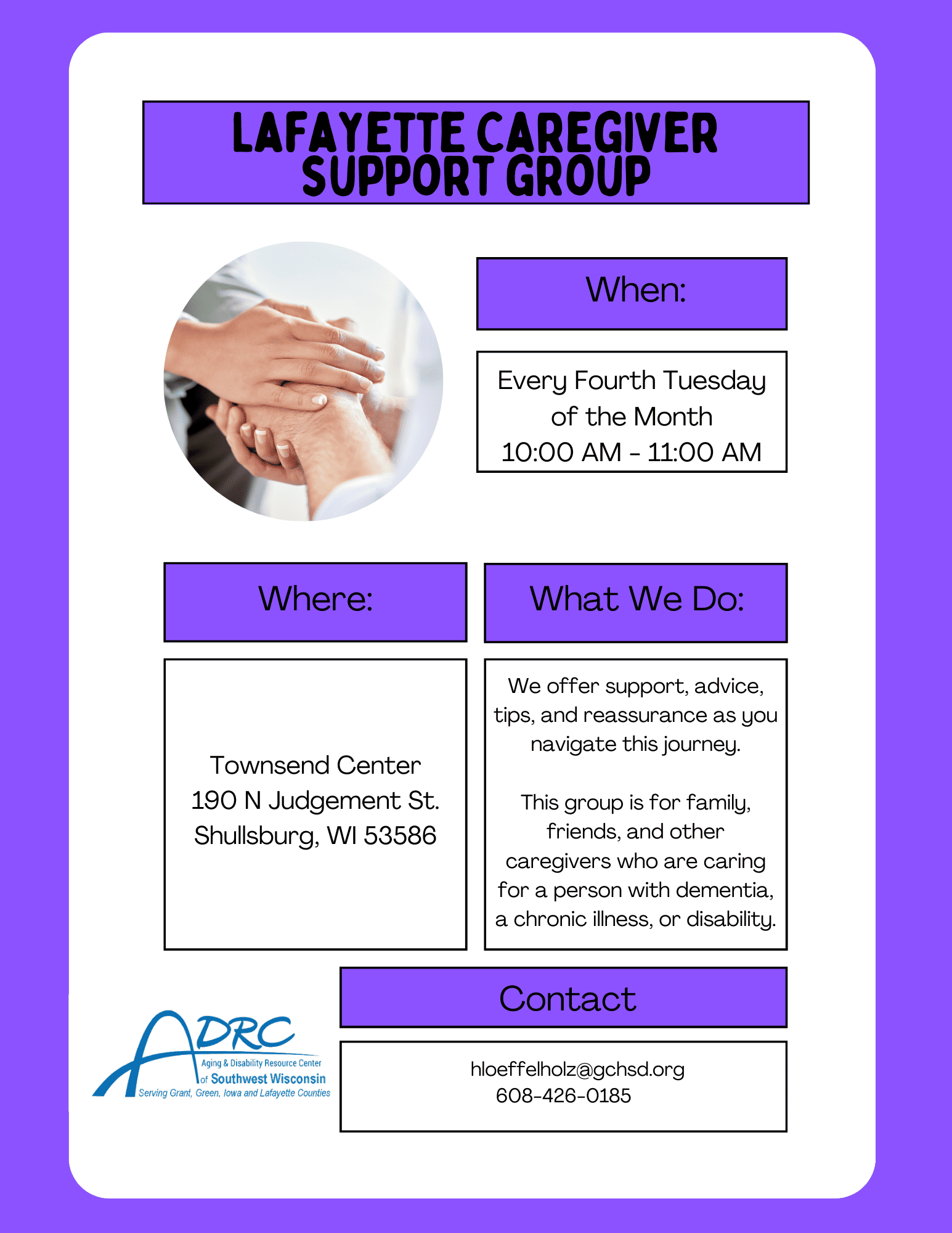 Lafayette Caregiver Support Group @ Townsend Center