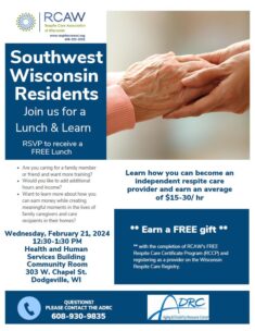 Lunch and Learn - Being an Independent Respite Care Worker @ Health and Human Services Building