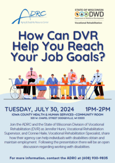 How Can DVR Help You Reach Your Job Goals @ Health and Human Services Building | Dodgeville | Wisconsin | United States