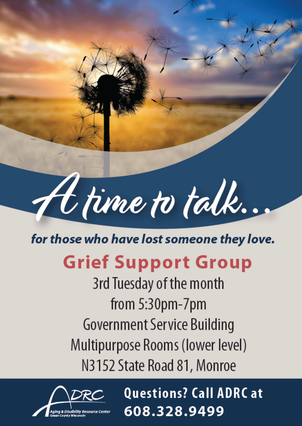 Grief Support Group @ Green County Human Services Building - Multipurpose Rooms